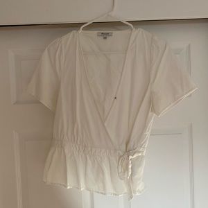 Madewell White Babydoll Blouse